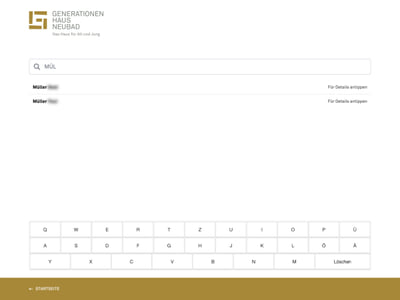 Generationenhaus Neubad – Touch-Screen-Anwendung - Software Entwicklung