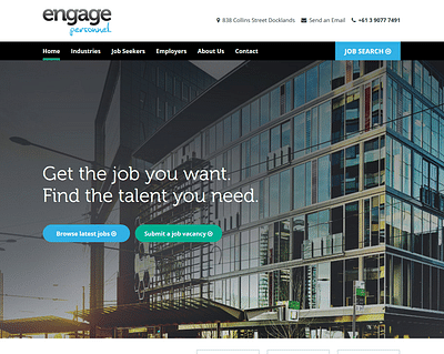 Website & Design & Development | Engage Personnel - Web Application