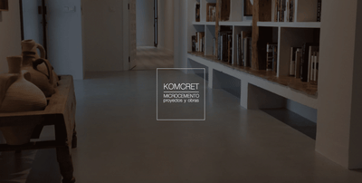 microcemento web page | komcret.com + logo - Ergonomie (UX/UI)