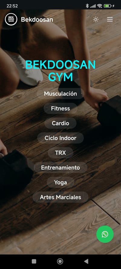 Gimnasio bekdoosan - Aplicación Web