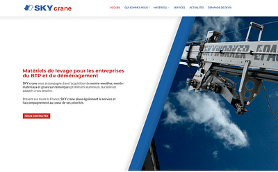 Création/Gestion du site skycrane.fr - Webseitengestaltung