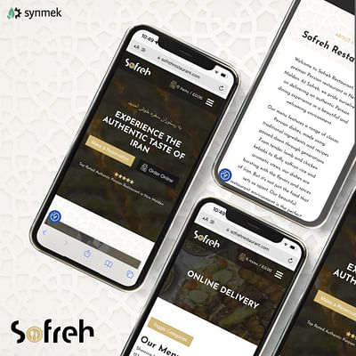 Sofreh Restaurant Website Re-Design - Application web