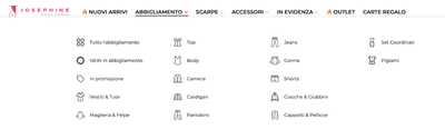 Analisi UI/UX per Josephine Moda - E-Commerce