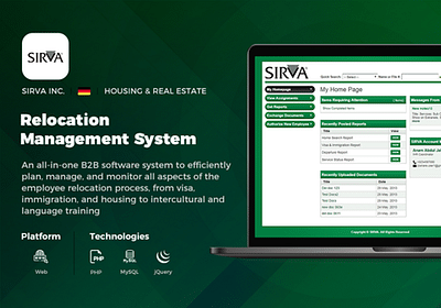Relocation Management Software - Software Development