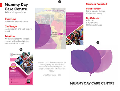 Re-branding Mummy Day Care Centre - Publicité