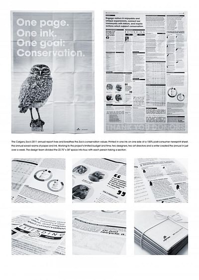 ONE PAGE. ONE INK. ONE GOAL. - Reclame
