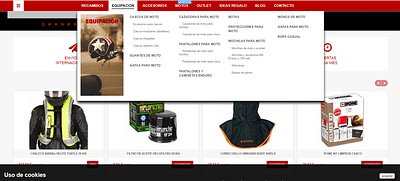 Tienda Online accesorios y recambios de moto - Online Advertising
