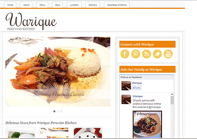 Warique Restaurant - Création de site internet