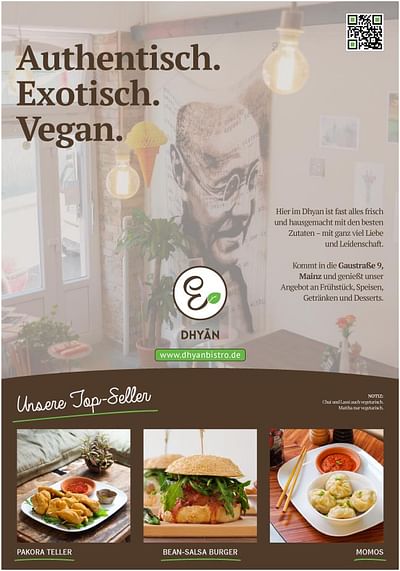 Print Advert for Vegan Bistro - Graphic Design
