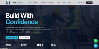 Jiyology Construction Web Development  Case Study - Website Creation