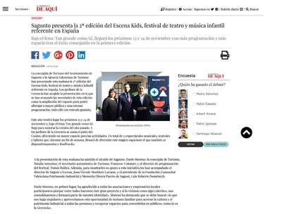 Gabinete de prensa- Escena Kids (Ayuntamiento) - Relations publiques (RP)