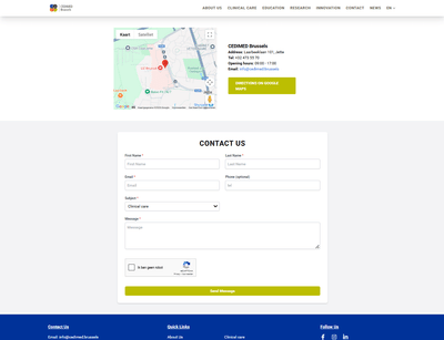 CEDIMED Brussels website - Website Creatie