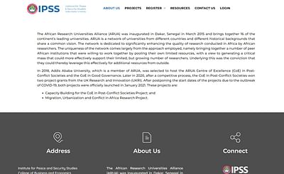 AAU -IPSS Website & Database Development - Application web