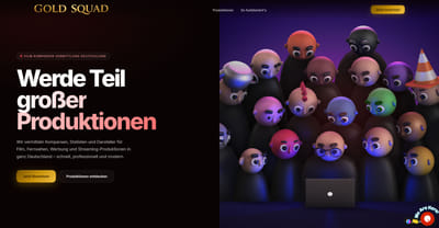 Gold Squad Website - Webseitengestaltung