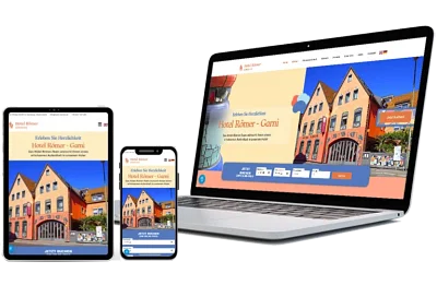 Hotelwebsite mit Buchungsintegration - Website Creatie