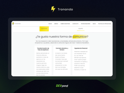 Tronando - Diseño y desarrollo web e ecommerce - Website Creatie