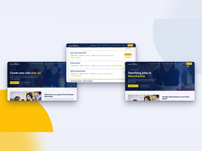 Premier Education: recruitment website, live jobs and social - Social Media