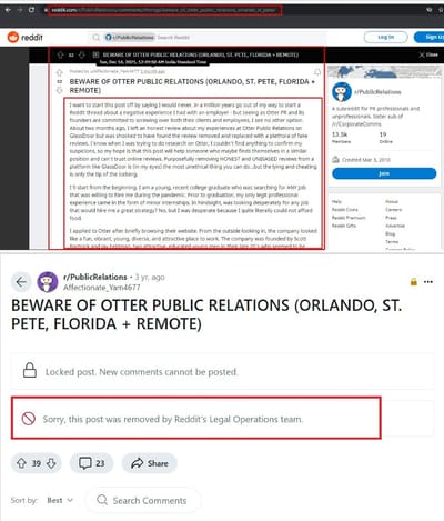 Reddit Post Removal & Reputation Suppression - Digital Strategy
