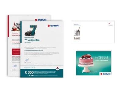 Suzuki's Happy Birthday Flow: pushing re-purchase - Image de marque & branding