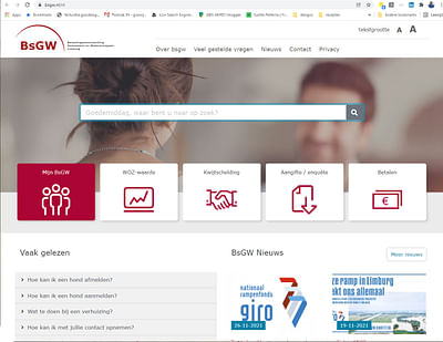 Website en API / Polly integratie BSGW - Website Creatie