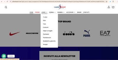 E-commerce articoli sportivi - E-commerce