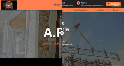 Refonte site vitrine Atlantique Renovation Concept - Webseitengestaltung