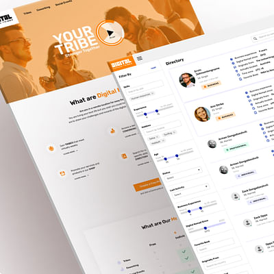 Digital nomads community. Website & web app design - Ergonomie (UX/UI)