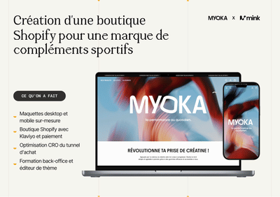 Création d'un Shopify pour une marque de compléments sportifs - E-commerce
