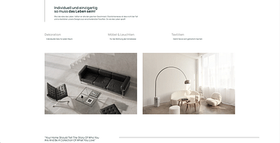 Onlineshop für Interior Design - E-Commerce
