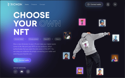 Richon - Your NFT on your product - E-commerce