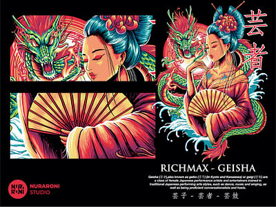 Richmax - Geisha Illustration - Diseño Gráfico