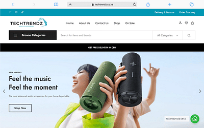 Website development | Electronics eCommerce Store - Advertising