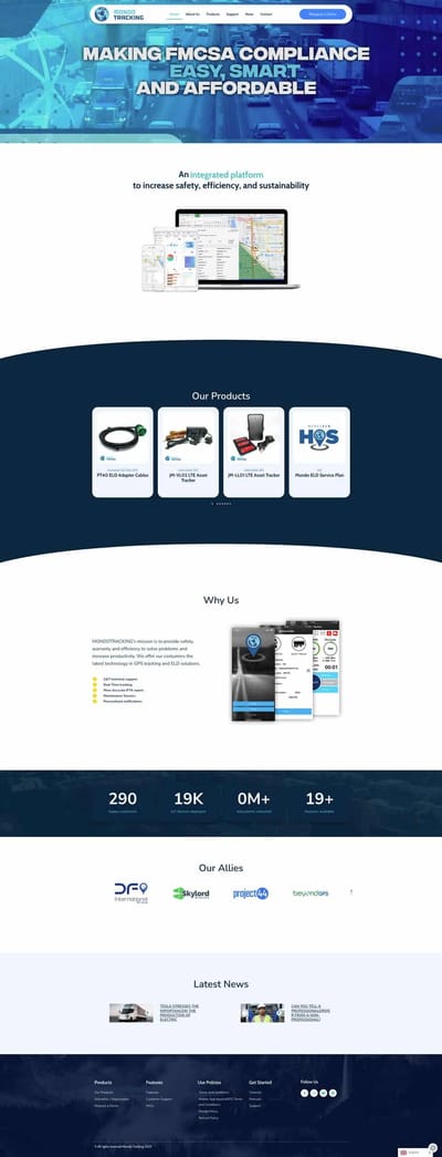 Diseño de Página Web e-Commerce B2C/B2B - Mondo Tracking - SEO