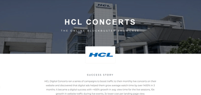 HCL CONCERTS The Online Blockbuster Showcase - Digitale Strategie