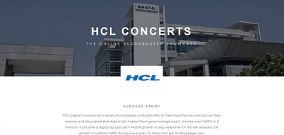 HCL CONCERTS The Online Blockbuster Showcase - Strategia digitale