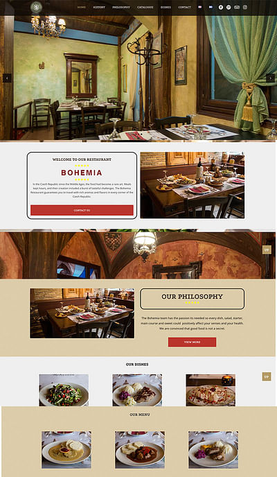 Web Design for Bohemia Restaurant - Website Creation