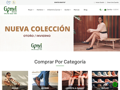 Tienda online de calzado para Gonvi Zapaterías - Website Creation