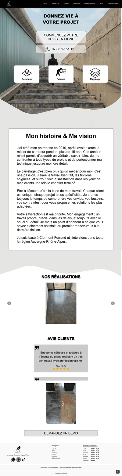AZB Bâtiment - Site vitrine - Website Creation