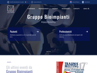 Realizzazione sito corporate e aree riservate per Gruppo Bioimpianti - Applicazione web
