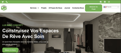 Site vitrine: Lux Immo Concept - Website Creation