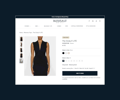 BLEUSALT - Custom Shopify Website - E-commerce