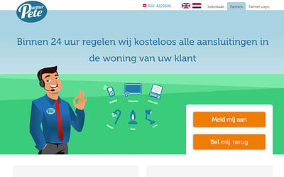 Expat industry: full service for Partner Pete - Website Creatie