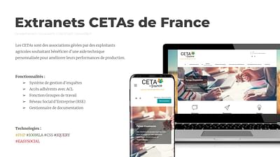 Extranets CETAs de France - Webseitengestaltung