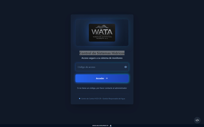 Control de Sistemas Hídricos Municipalidades de Costa Rica - Aplicación Web