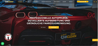 Webseite für Exklusiv Carclean - Création de site internet