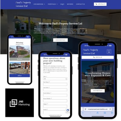 Paul’s Property Services Website - Website Creation