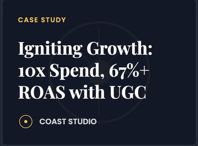 Consumer Health Brand: 10x Spend, 67%+ ROAS with UGC - Production Vidéo