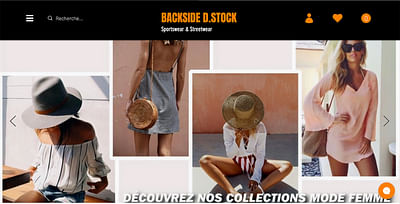 Site E-commerce Backside D.Stock - Webseitengestaltung