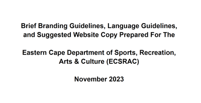 Language Guideline - Branding & Positioning