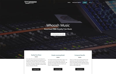 Whoosh Music: A Subscription Based Music Library - Website Creatie